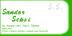 sandor sepsi business card